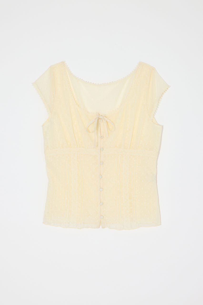 TULLE PINTUCKブラウス IVOY 1