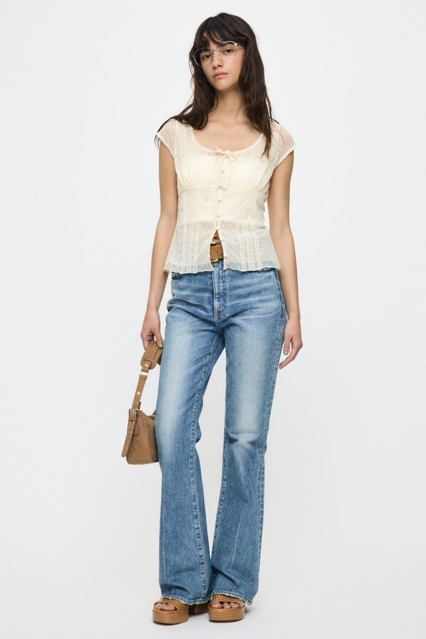 TULLE PINTUCKブラウス IVOY 1