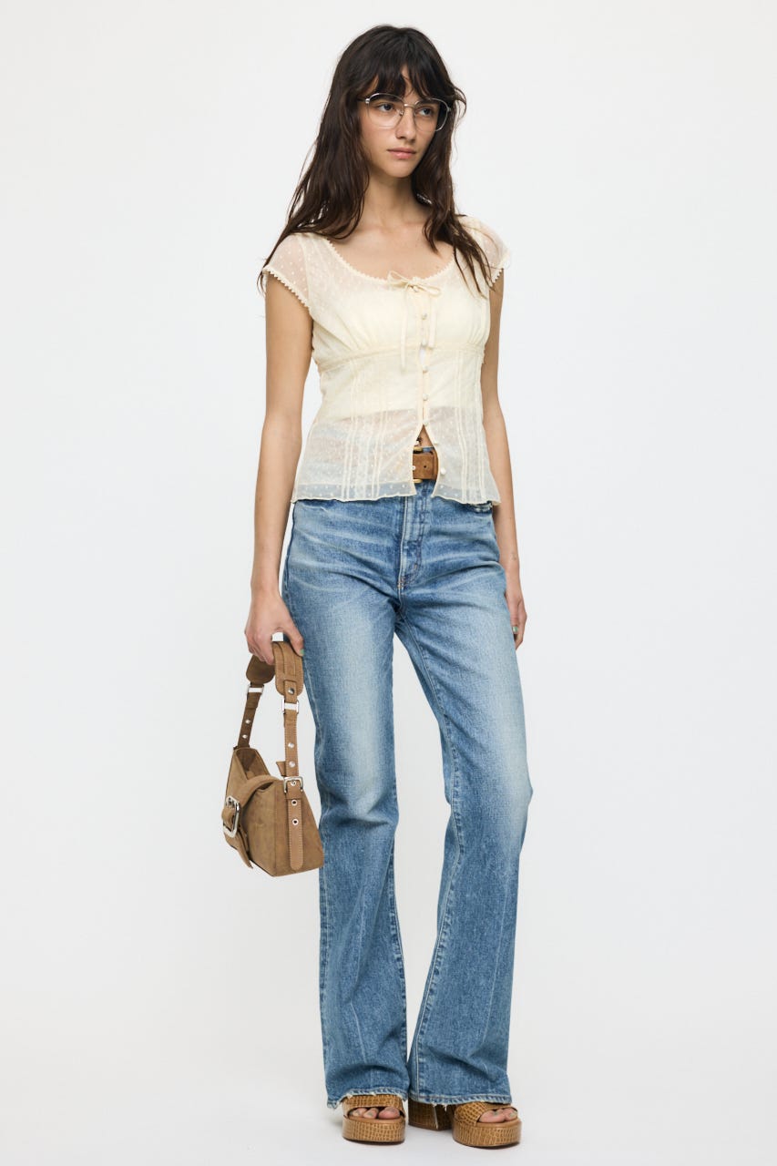 TULLE PINTUCKブラウス IVOY 1