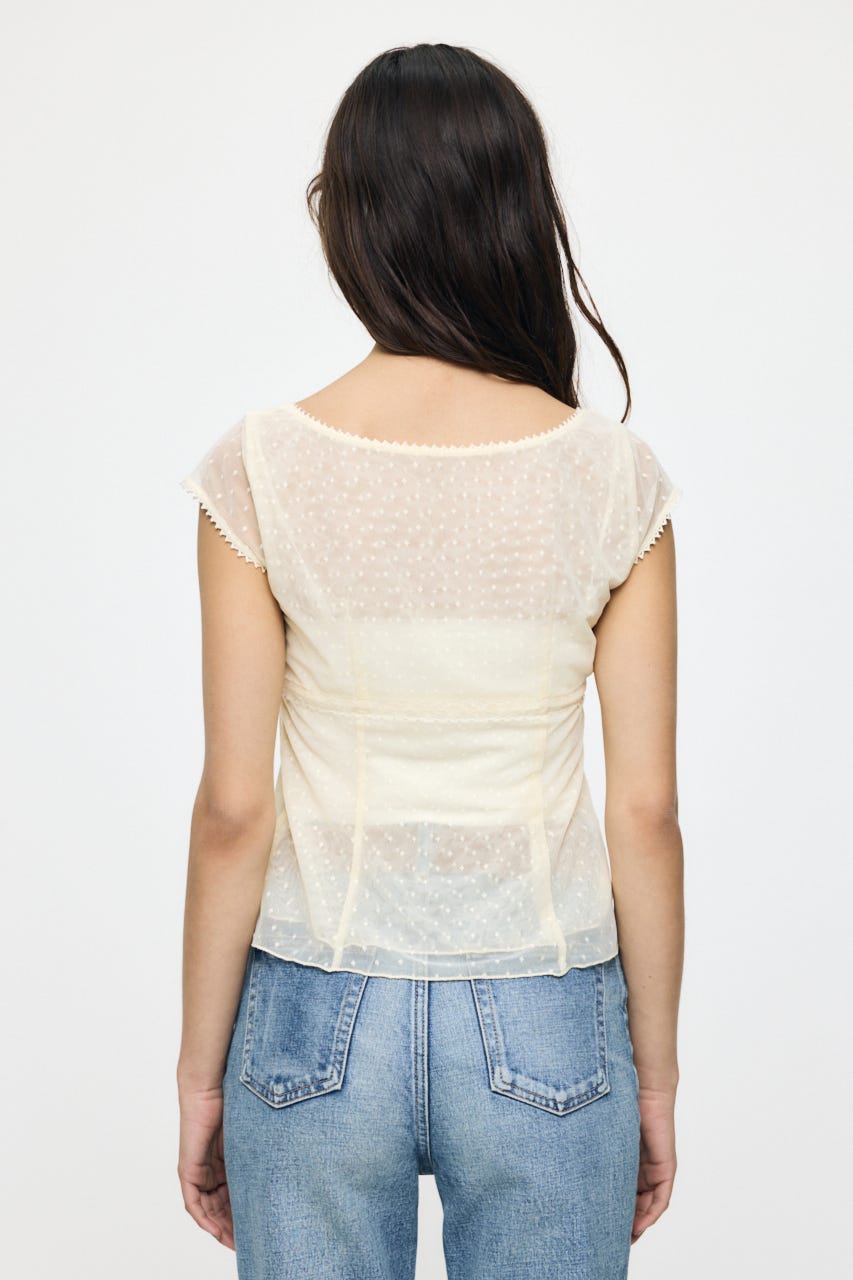 TULLE PINTUCKブラウス IVOY 1