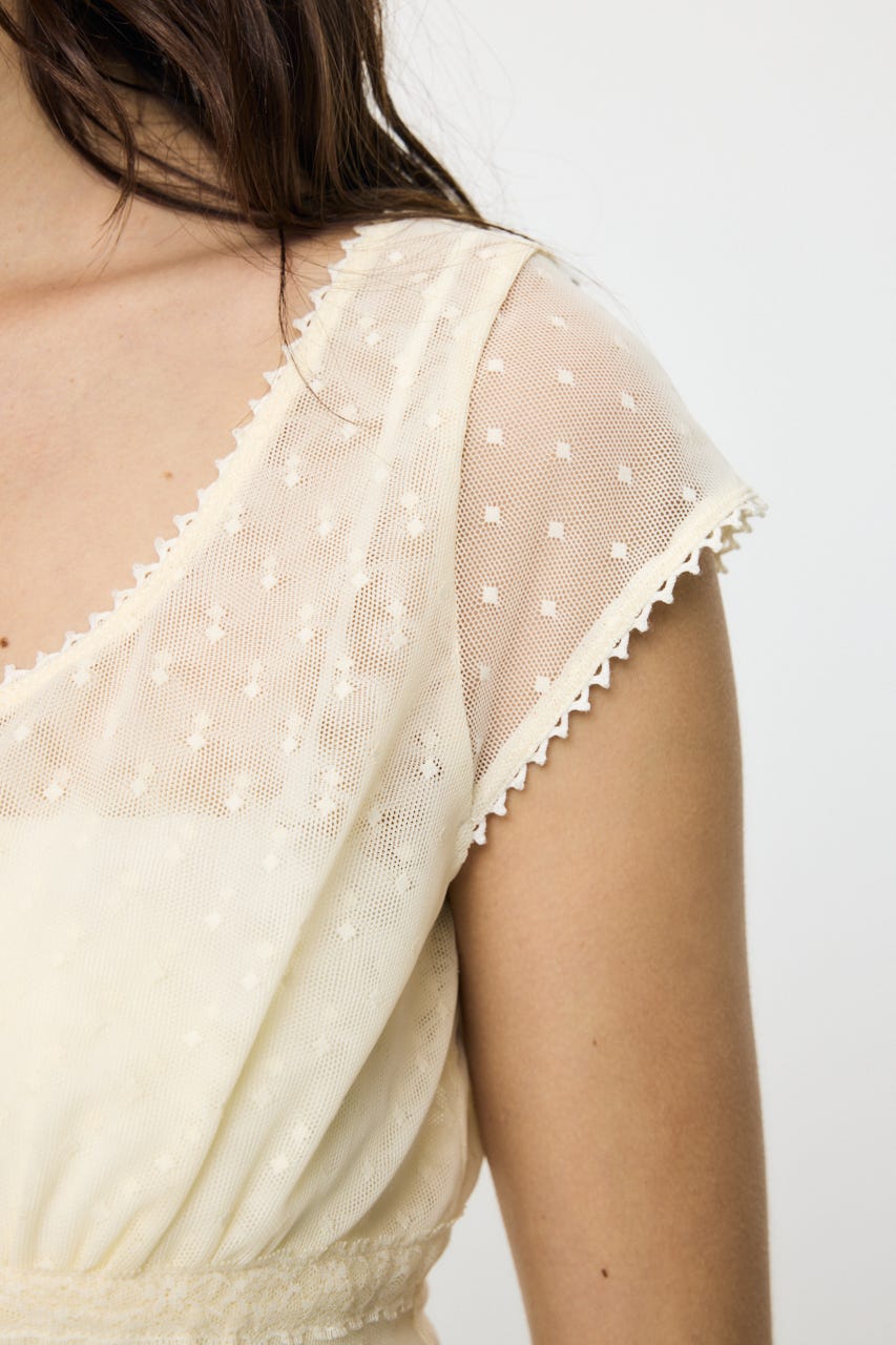 TULLE PINTUCKブラウス IVOY 1