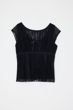 TULLE PINTUCKブラウス