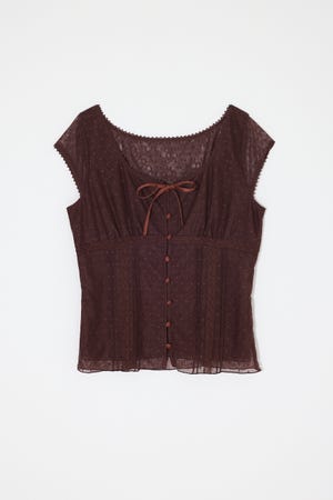 TULLE PINTUCKブラウス