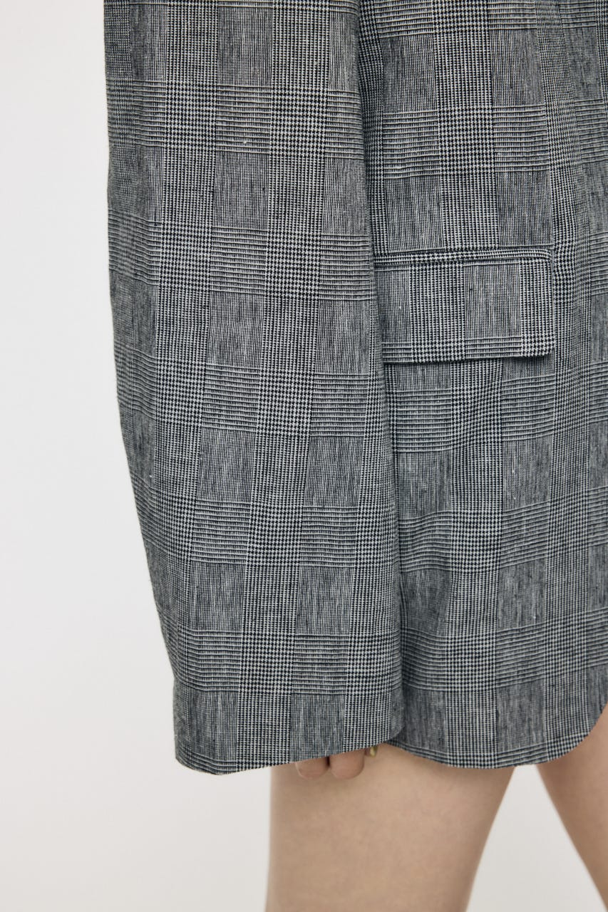 LINEN BLEND OVERSIZED ジャケット GRY FREE