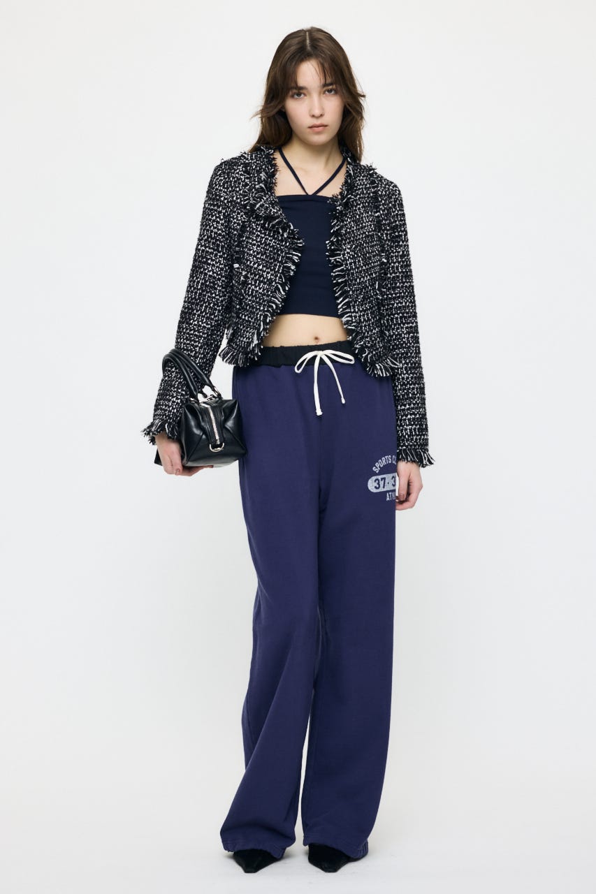 SLACKER TWEED SHORT ジャケット 柄BLK FREE