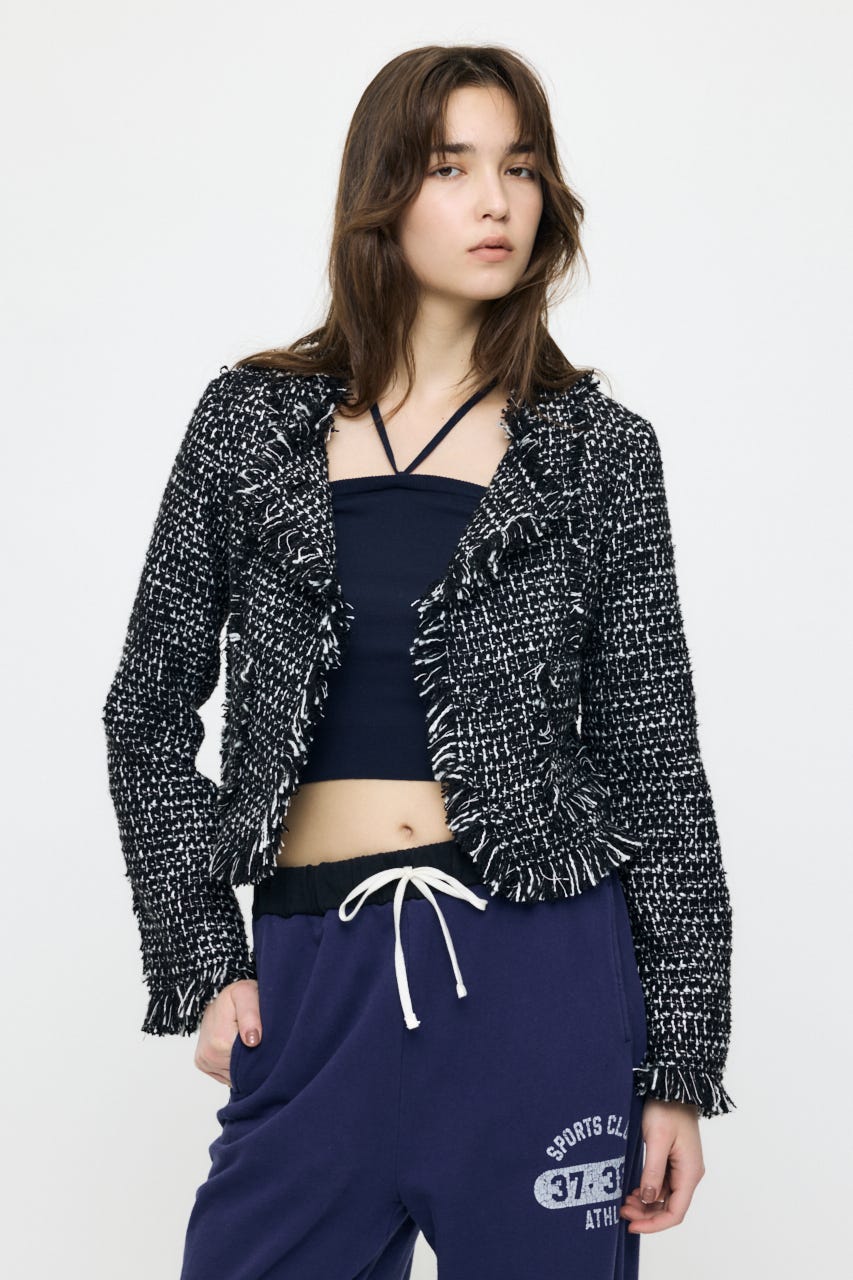 SLACKER TWEED SHORT ジャケット 柄BLK FREE