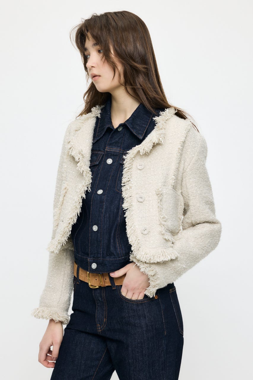 SLACKER TWEED SHORT ジャケット IVOY FREE