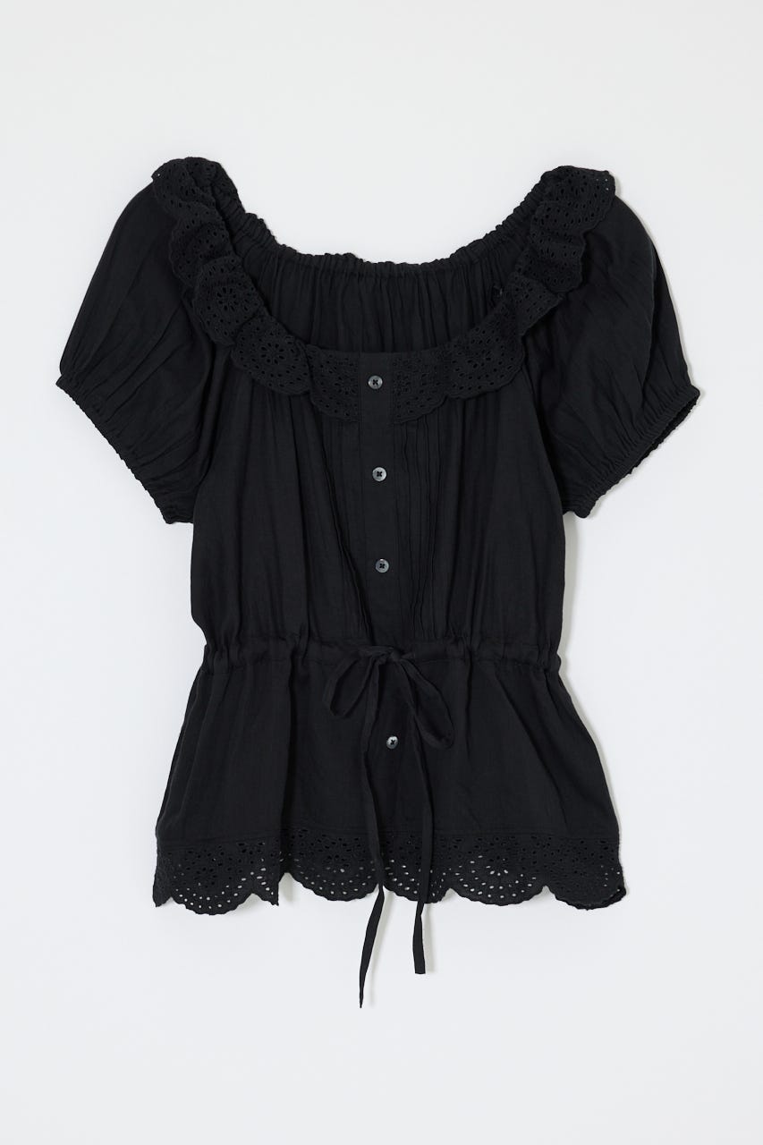 EYELET PUFF ブラウス