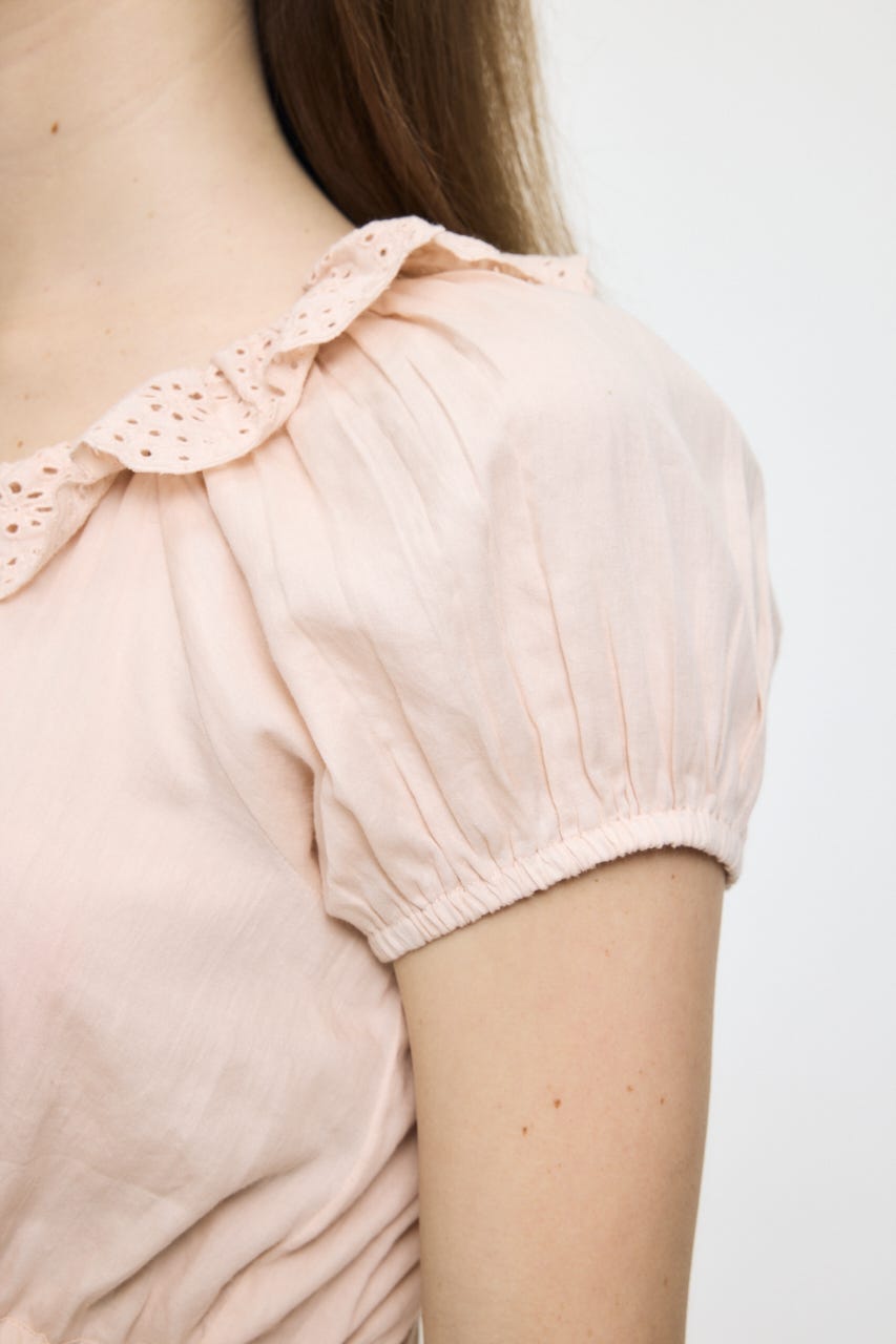 EYELET PUFF ブラウス L/ORG FREE