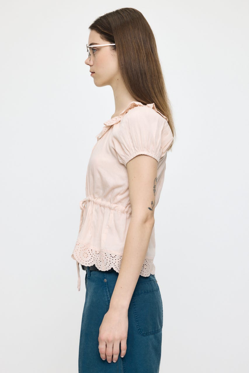 EYELET PUFF ブラウス L/ORG FREE