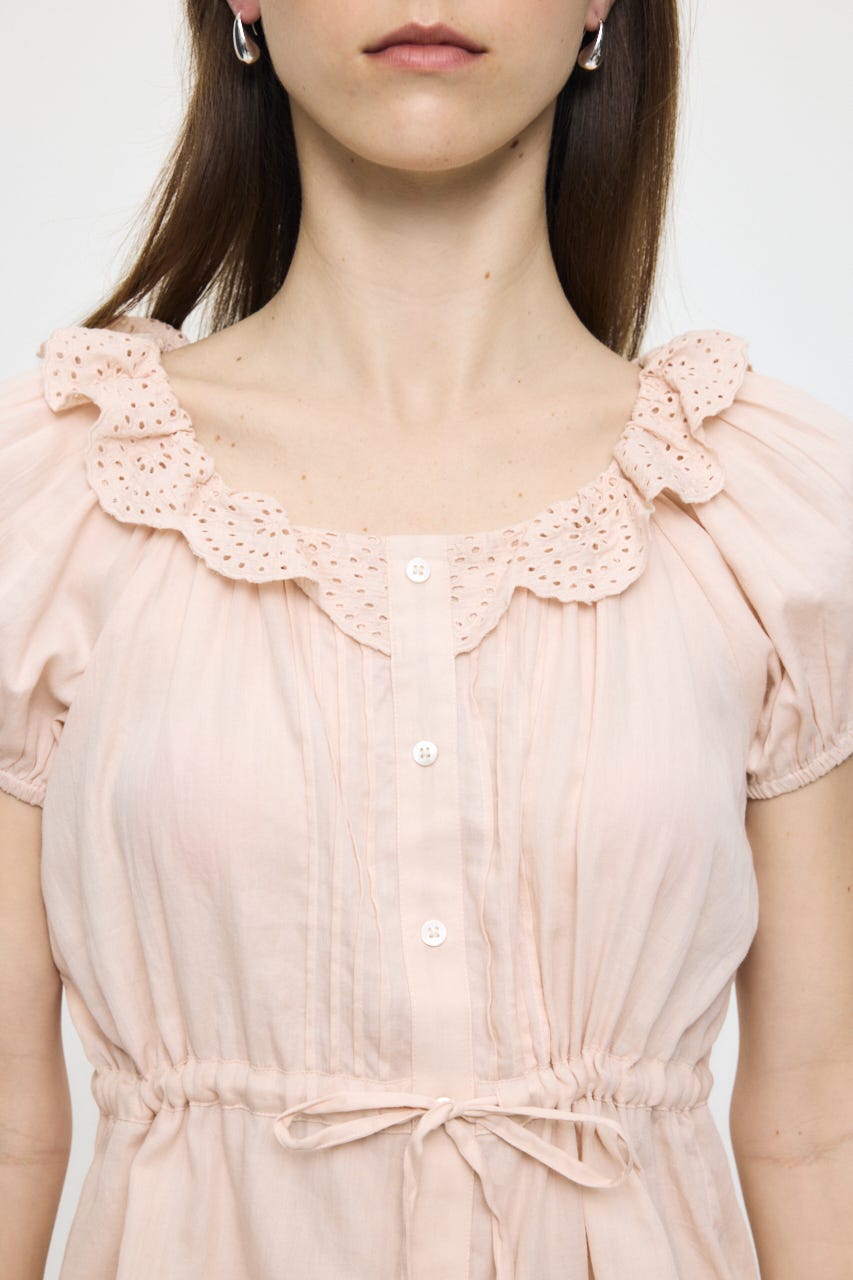 EYELET PUFF ブラウス L/ORG FREE