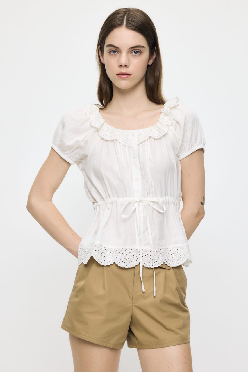EYELET PUFF ブラウス
