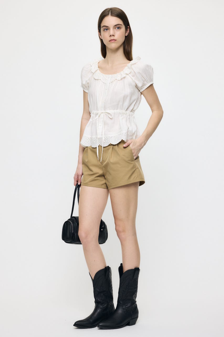 EYELET PUFF ブラウス WHT FREE