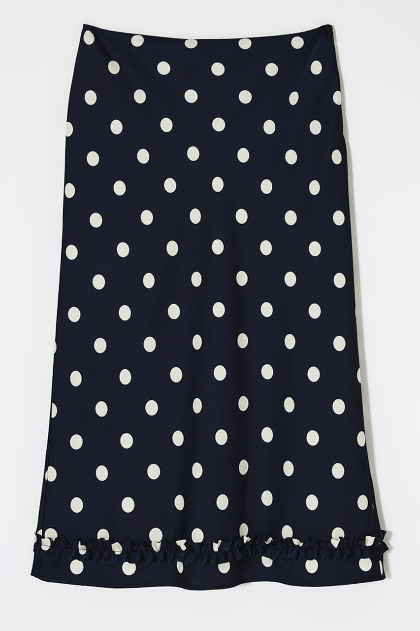 SATIN DOT スカート NVY 2