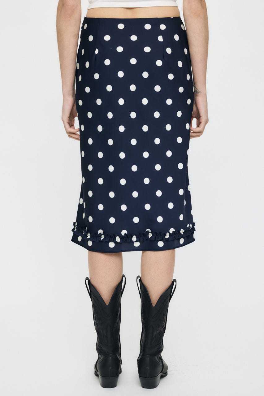 SATIN DOT スカート NVY 2