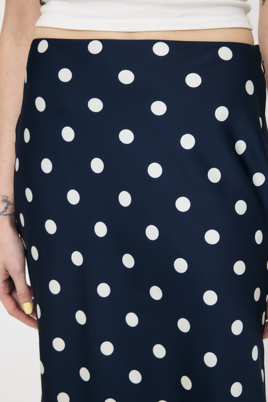 SATIN DOT スカート NVY 2