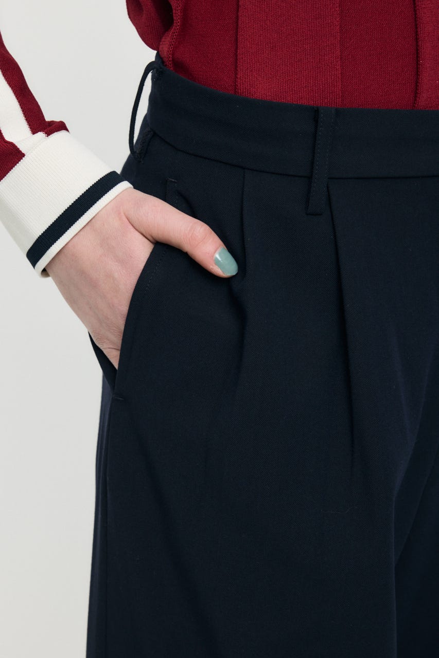 TUCK WIDE トラウザーズ NVY 1