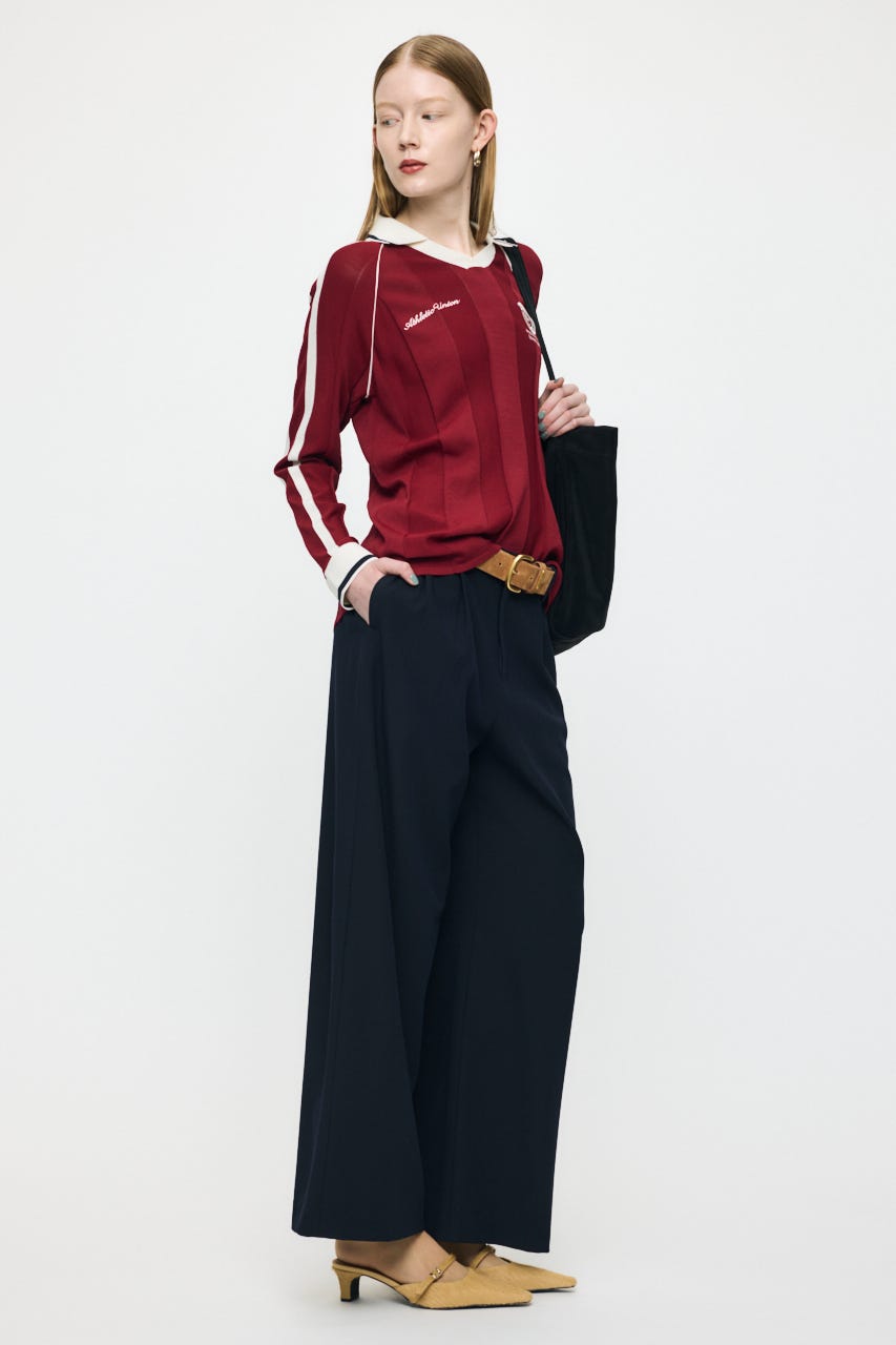 TUCK WIDE トラウザーズ NVY 1