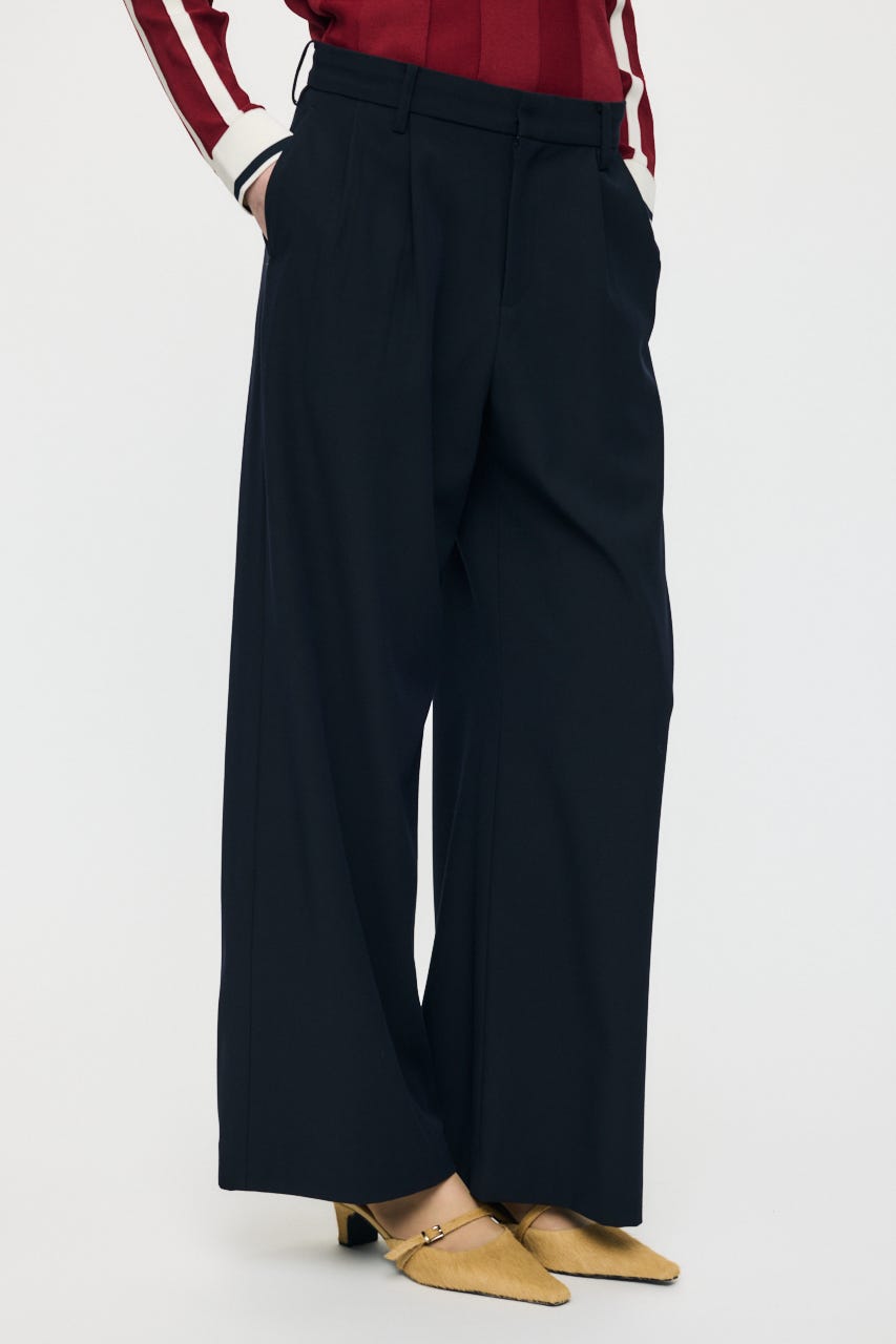 TUCK WIDE トラウザーズ NVY 1