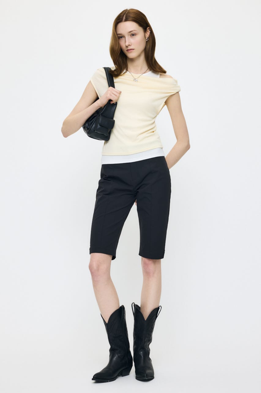 STRETCH CAPRI パンツ BLK 2