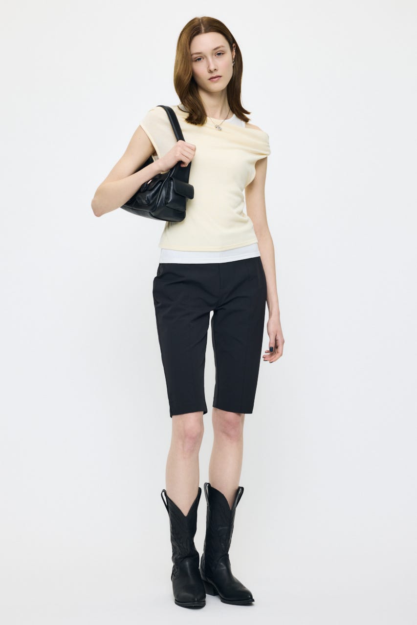 STRETCH CAPRI パンツ BLK 2