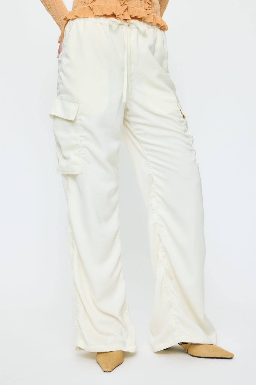 SATIN CARGO パンツ IVOY 1