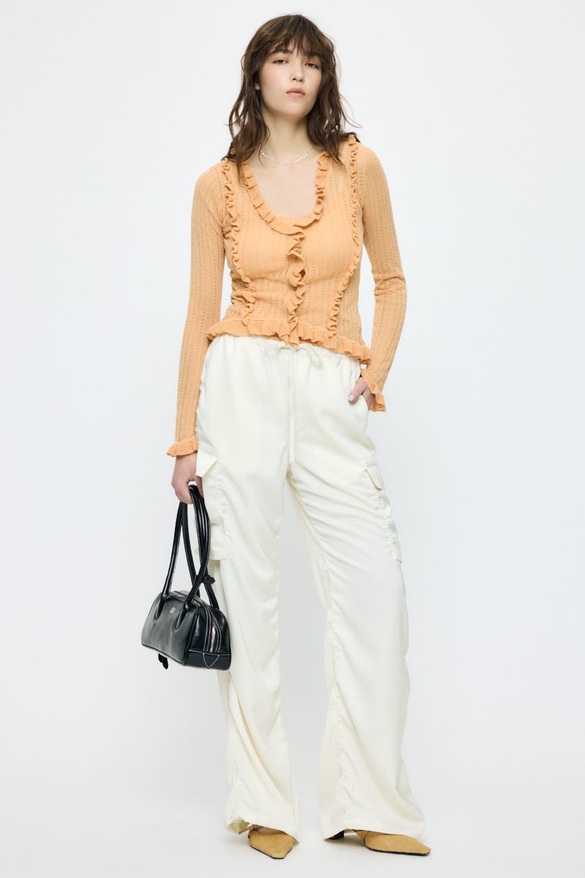 SATIN CARGO パンツ IVOY 1