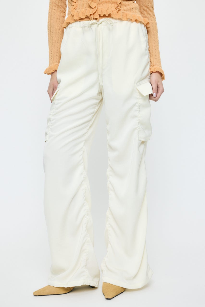 SATIN CARGO パンツ IVOY 1