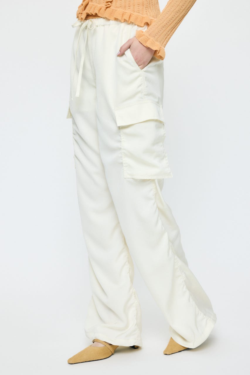 SATIN CARGO パンツ IVOY 1