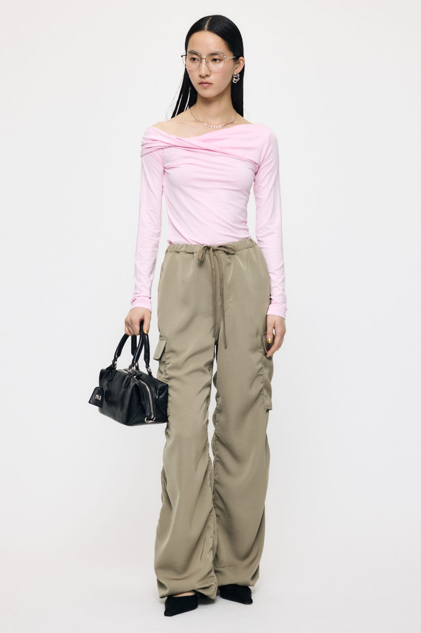 SATIN CARGO パンツ KHA 1