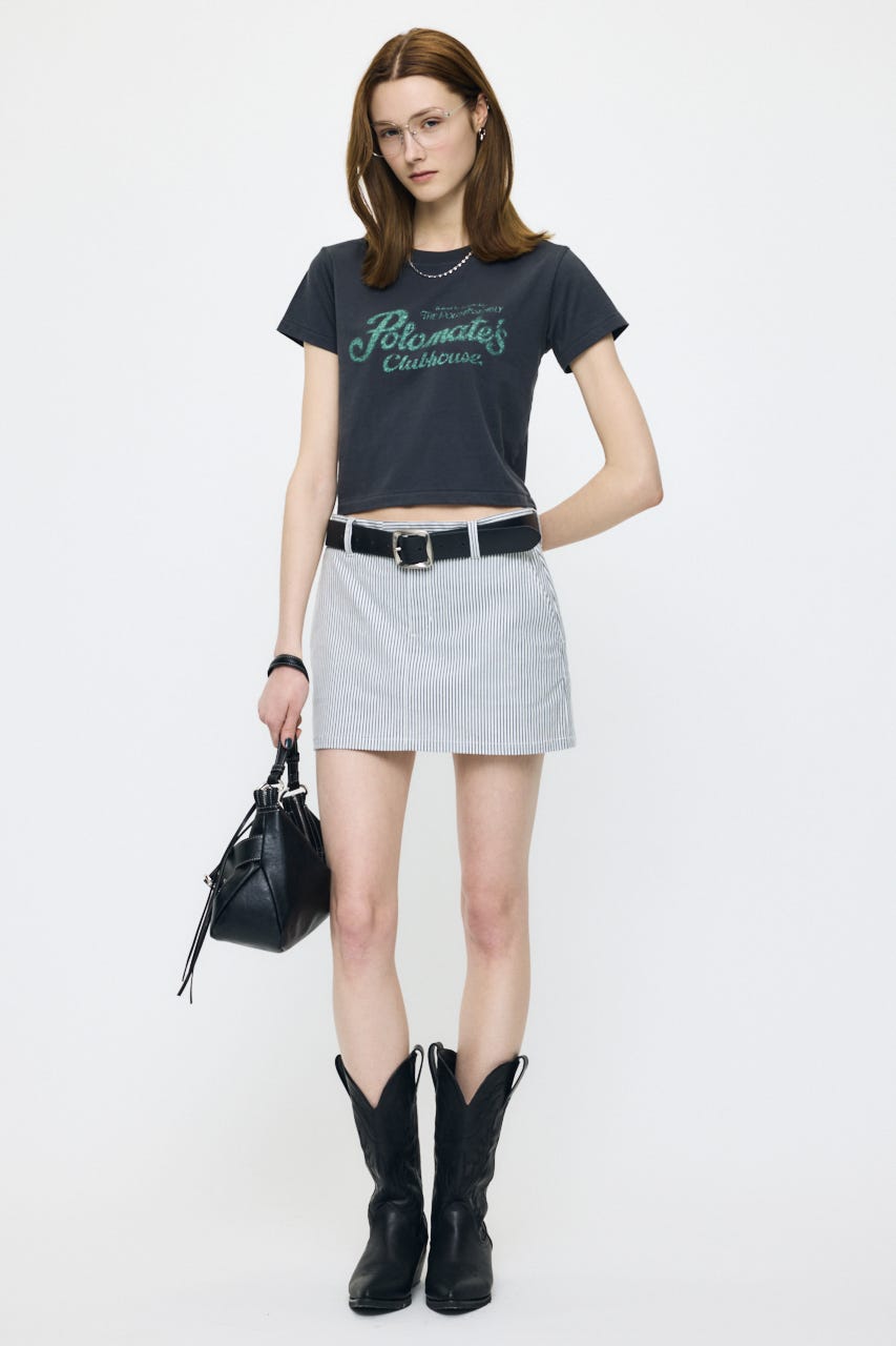 CORDLANE MINI スカート 柄NVY 1