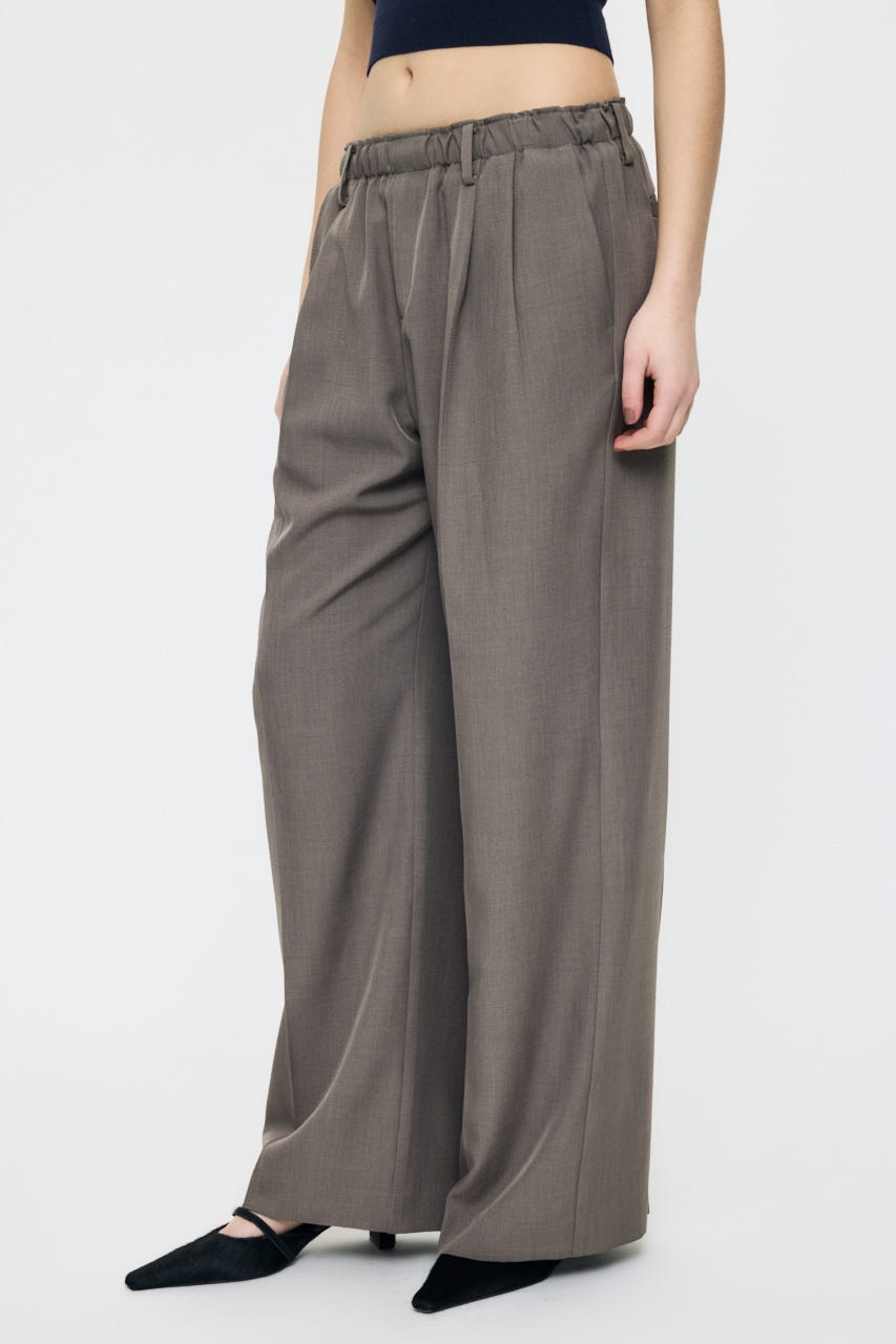 【SS先行アイテム】EASY WAIST STRAIGHT トラウザーズ BRN 1