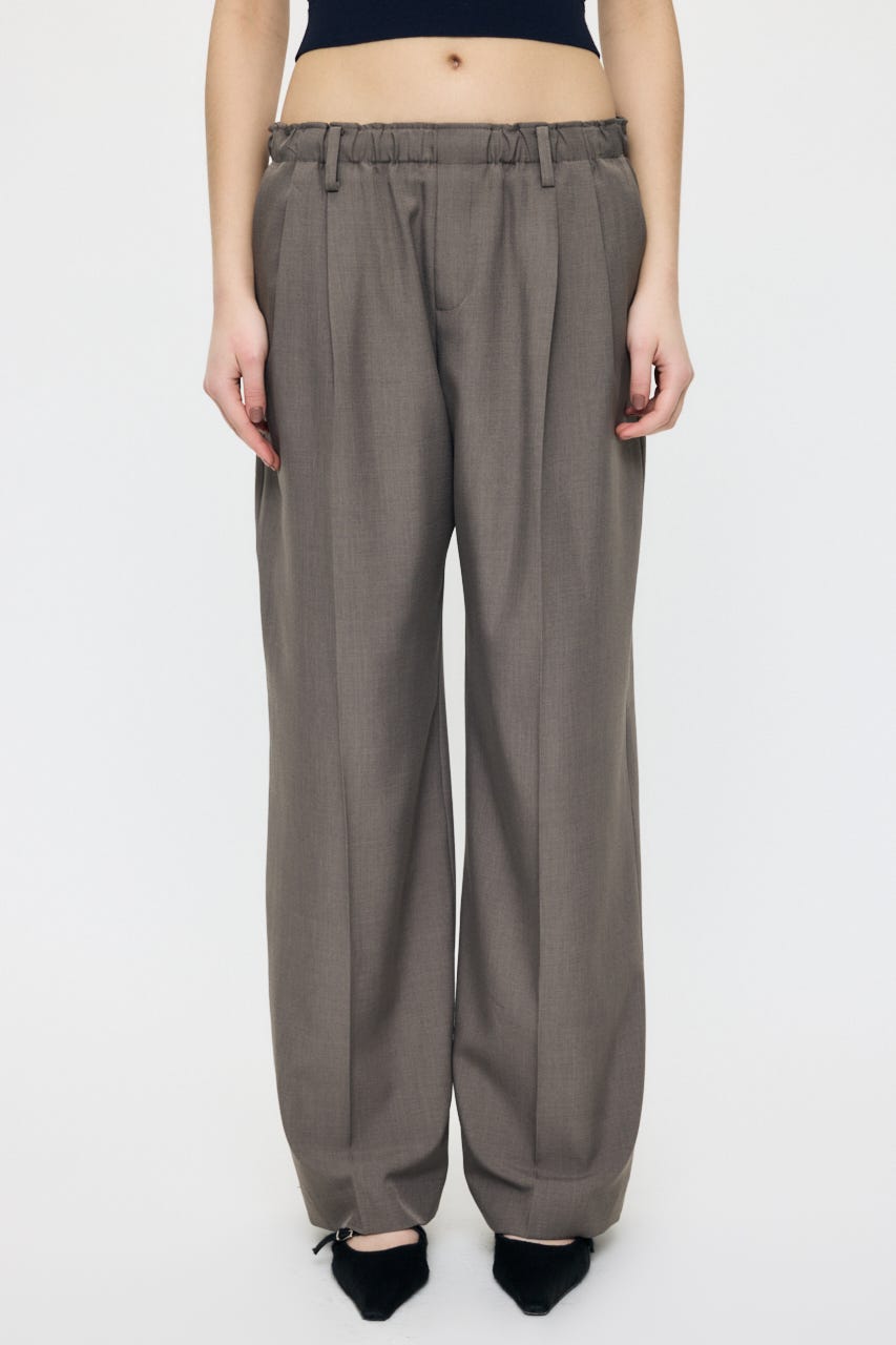 【SS先行アイテム】EASY WAIST STRAIGHT トラウザーズ BRN 1