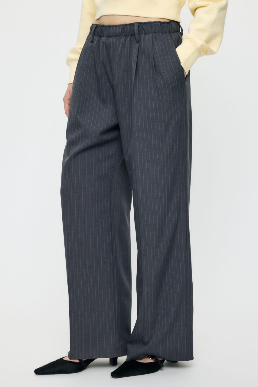 EASY WAIST STRAIGHT トラウザーズ 柄GRY 1