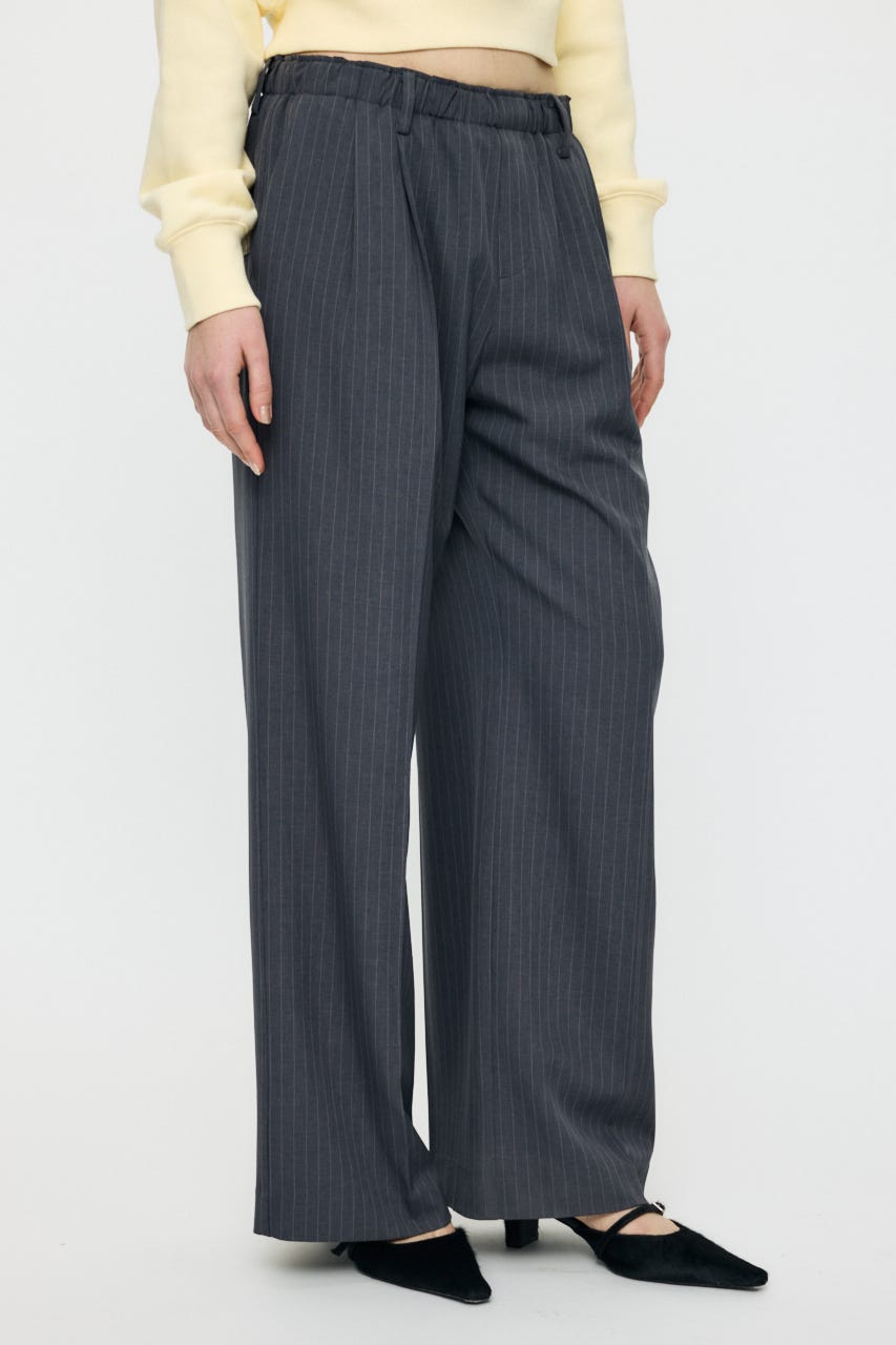 EASY WAIST STRAIGHT トラウザーズ 柄GRY 1