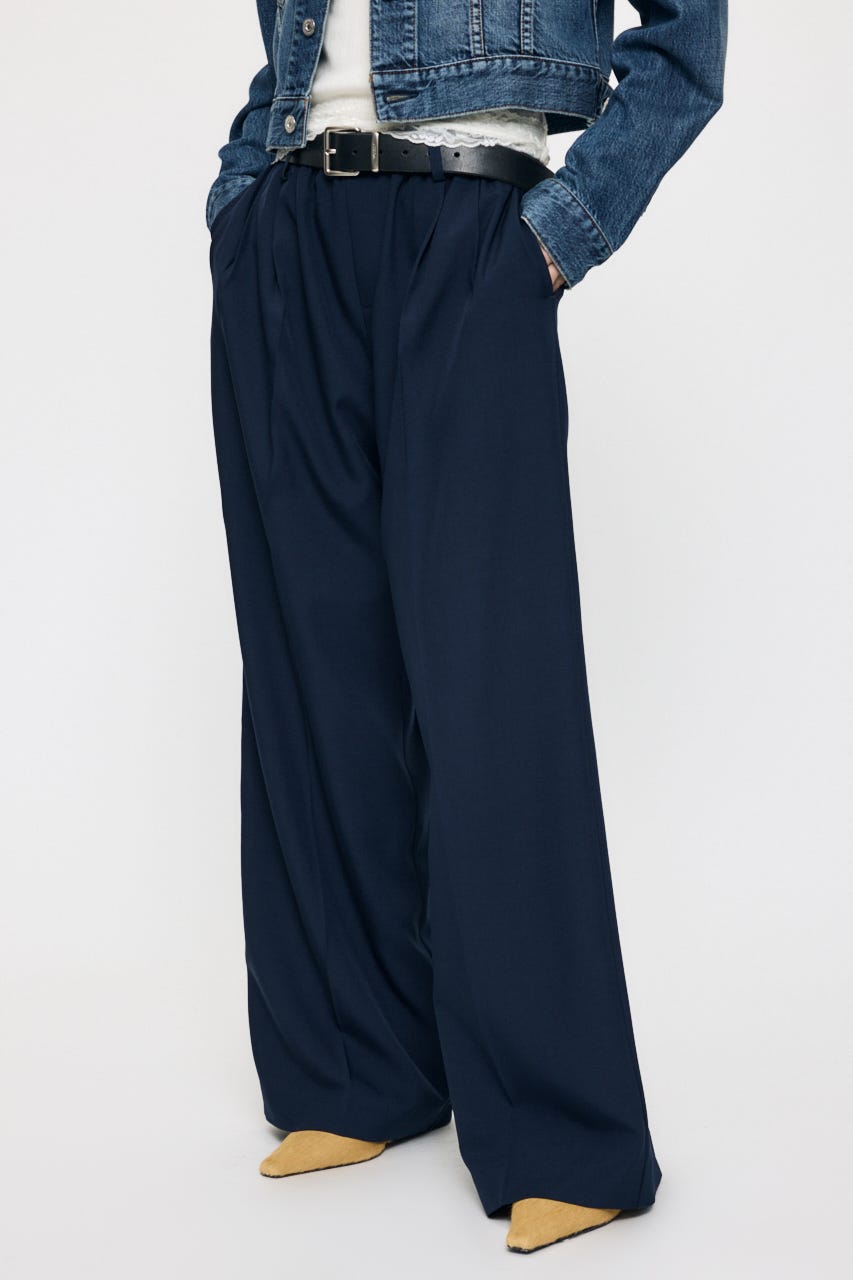 EASY WAIST STRAIGHT トラウザーズ NVY 1