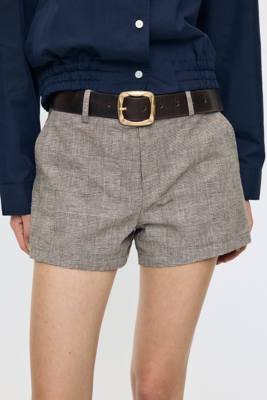 LINEN BLEND MICRO ショーツ BRN 1
