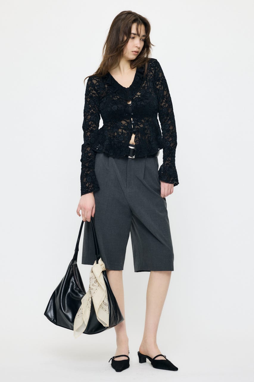 TUCK WIDE HALF パンツ C.GRY 1