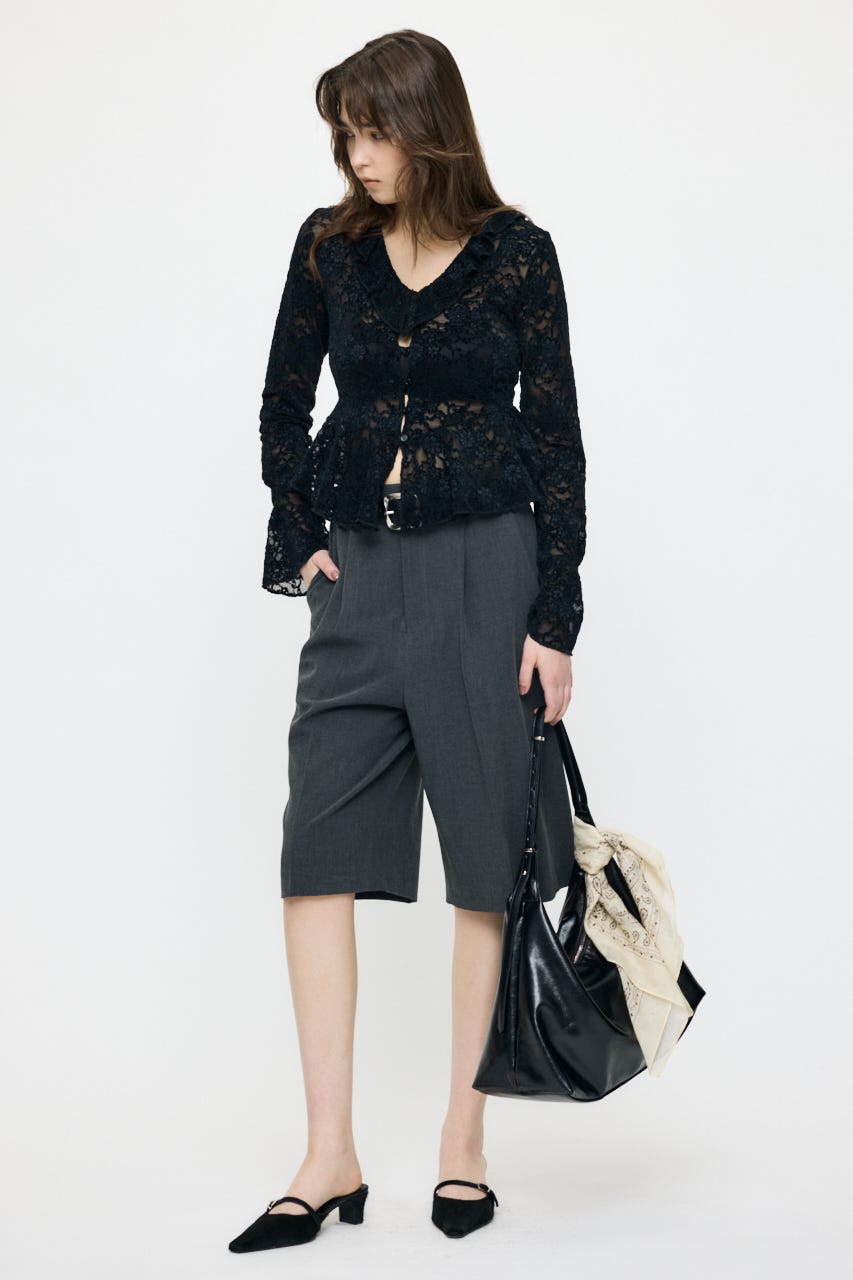 TUCK WIDE HALF パンツ C.GRY 1