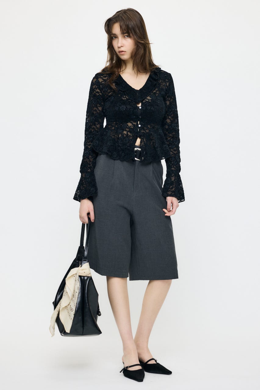 TUCK WIDE HALF パンツ C.GRY 1