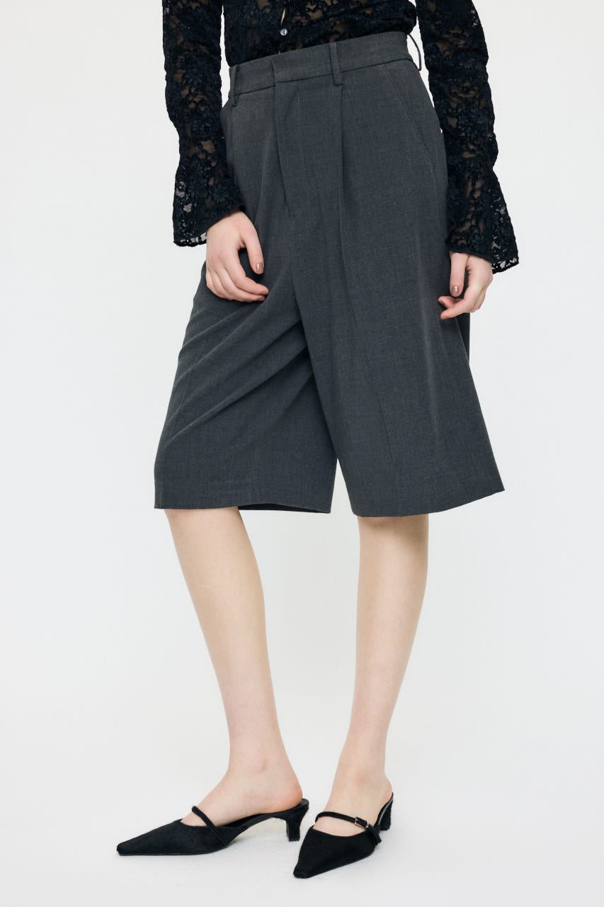 TUCK WIDE HALF パンツ C.GRY 1