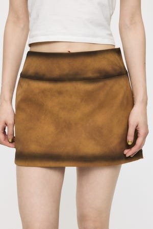 FAUX SUEDE MINI  スカート