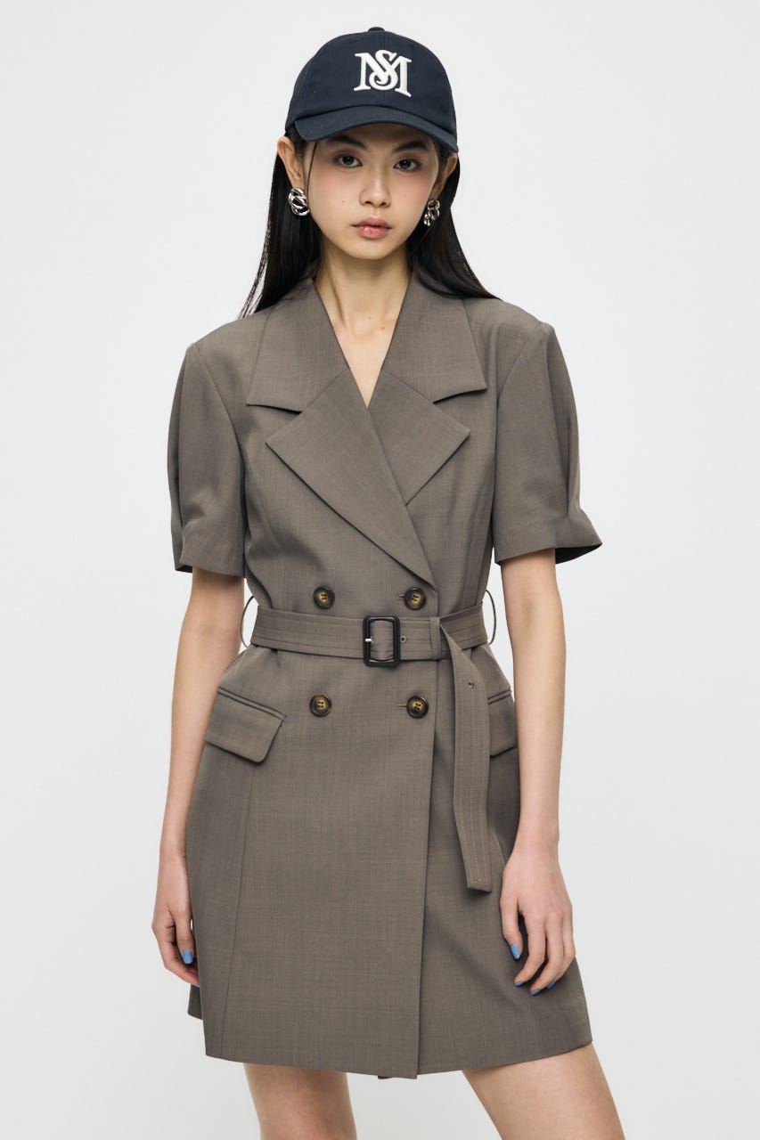 【SS先行アイテム】TRENCH MINI ドレス BRN 2