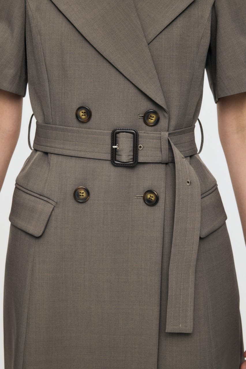 【SS先行アイテム】TRENCH MINI ドレス BRN 2