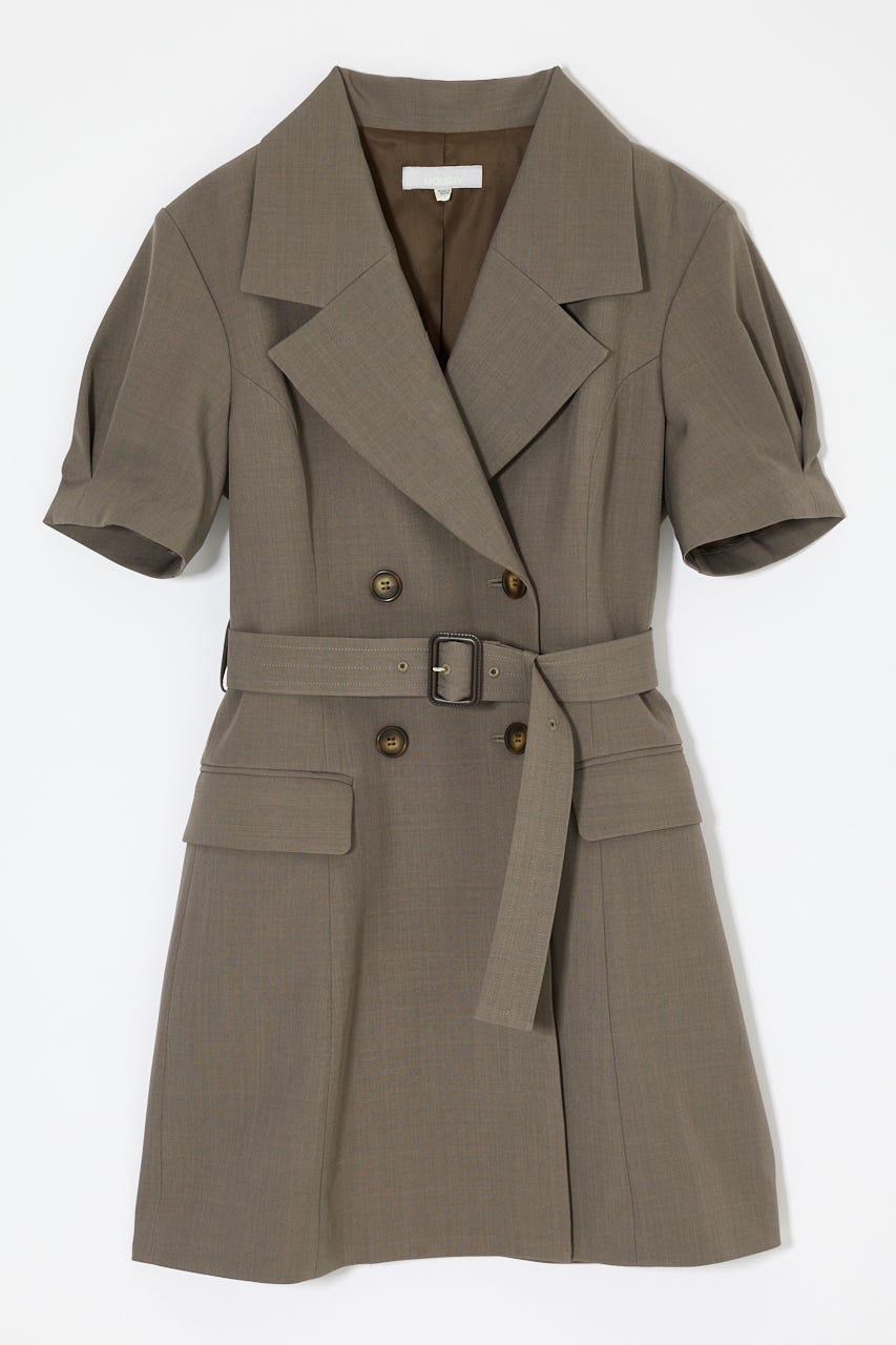【SS先行アイテム】TRENCH MINI ドレス BRN 2