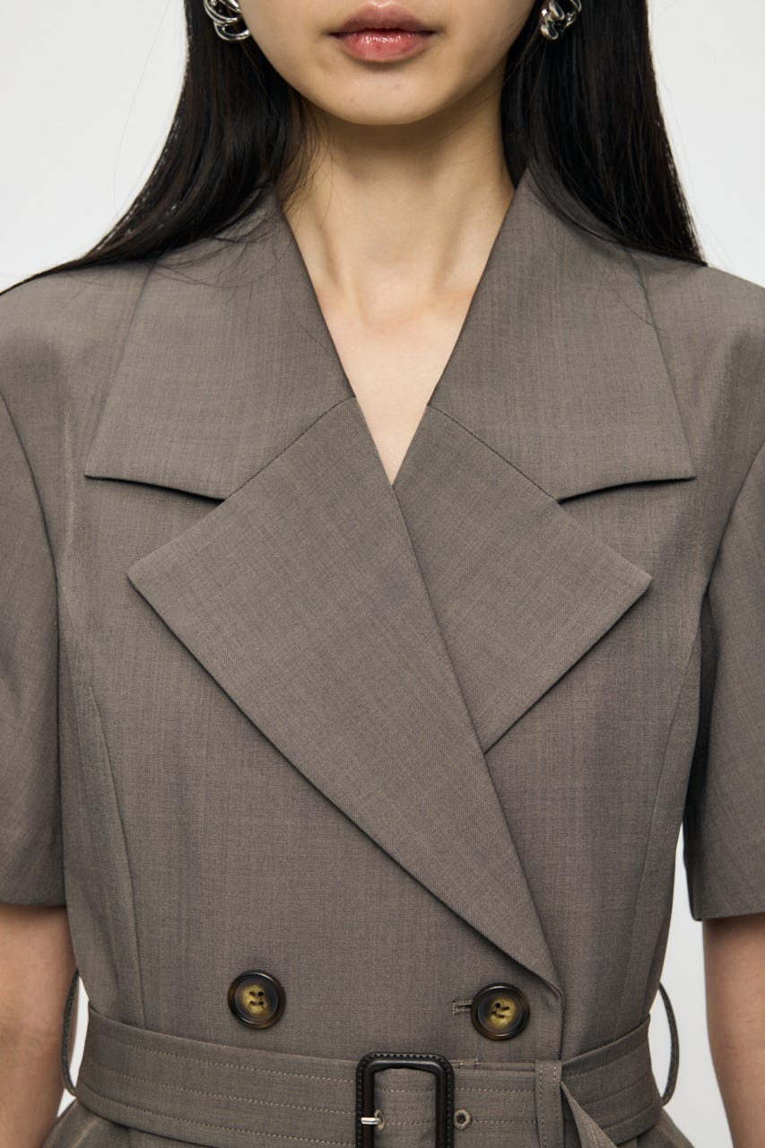 【SS先行アイテム】TRENCH MINI ドレス BRN 2