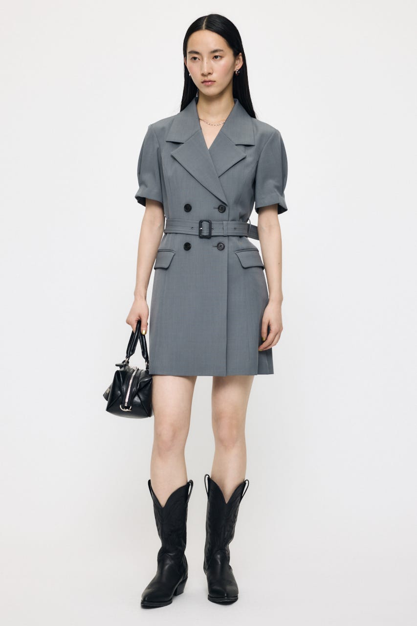 TRENCH MINI ドレス GRY 2