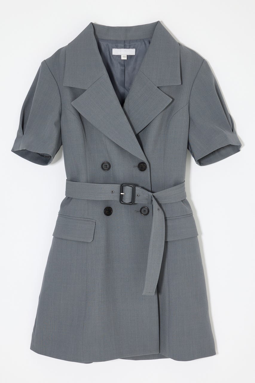 TRENCH MINI ドレス GRY 2