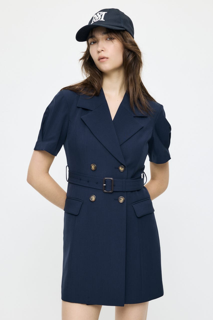 【SS先行アイテム】TRENCH MINI ドレス NVY 1