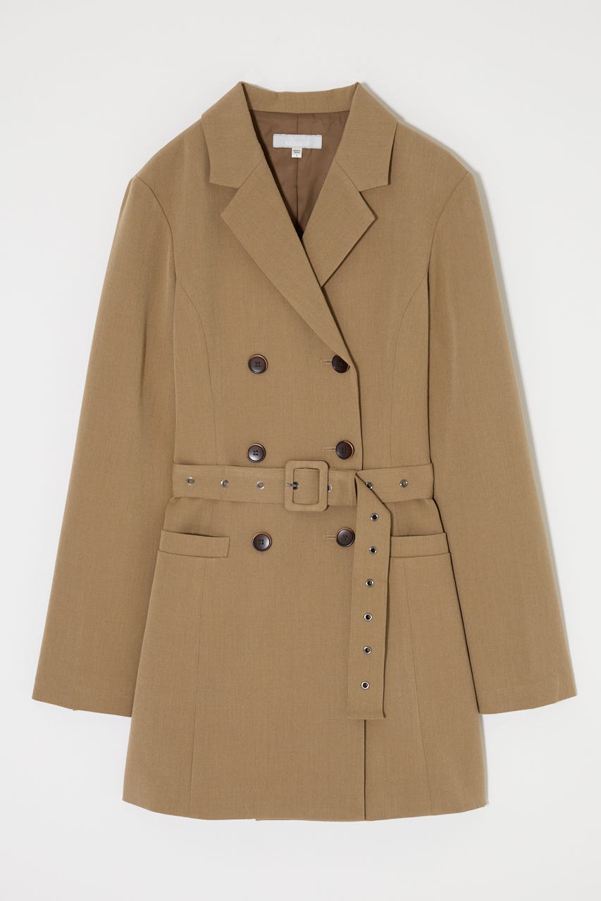 DOUBLE BREASTED BLAZER MINI ワンピース BEG 1